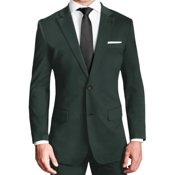 State and Liberty Athletic Fit Stretch Suit - Solid Hunter Green | Suits