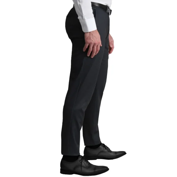 State and Liberty Athletic Fit Stretch Suit Pants - Charcoal Microcheck | Tech Chinos | Suit Pants