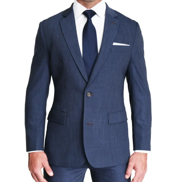 State and Liberty Athletic Fit Stretch Suit - Heathered Navy | Suits