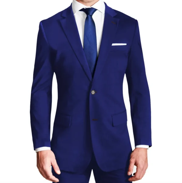 State and Liberty Athletic Fit Stretch Suit - Solid Royal Blue | Suits