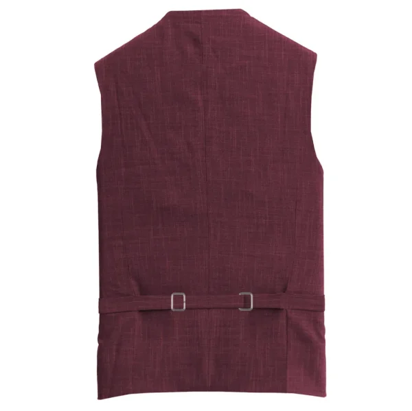 State and Liberty Athletic Fit Stretch Suit Vest - Heathered Maroon | Vests