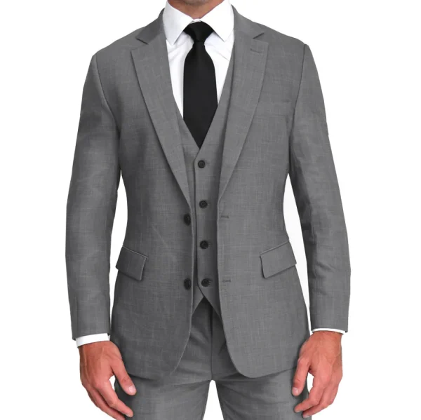 State and Liberty Athletic Fit Stretch Suit - Heathered Grey | Suits