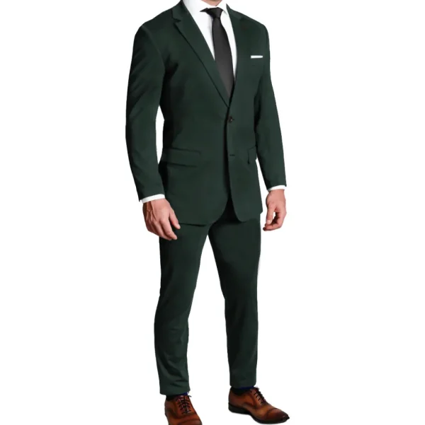 State and Liberty Athletic Fit Stretch Suit Pants - Hunter Green | Tech Chinos | Suit Pants