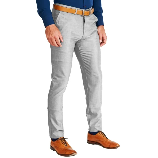 State and Liberty Athletic Fit Stretch Suit - Lightweight Heathered Light Grey | Suits