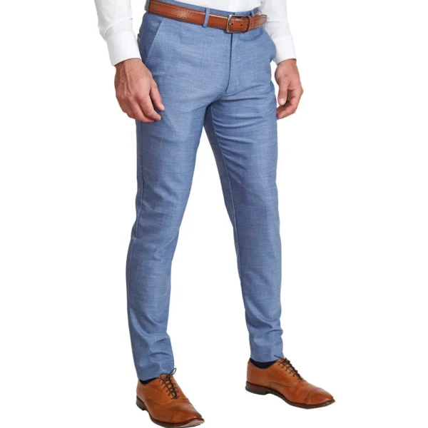 State and Liberty Athletic Fit Stretch Suit - Heathered Light Blue | Suits