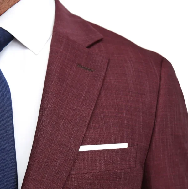 State and Liberty Athletic Fit Stretch Suit - Heathered Maroon | Suits