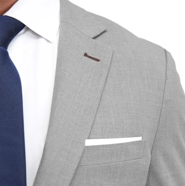 State and Liberty Athletic Fit Stretch Suit - Lightweight Heathered Smoked Grey | Suits