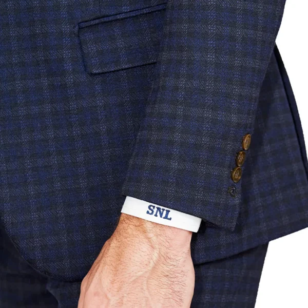 State and Liberty Athletic Fit Stretch Suit - Blue Plaid | Suits