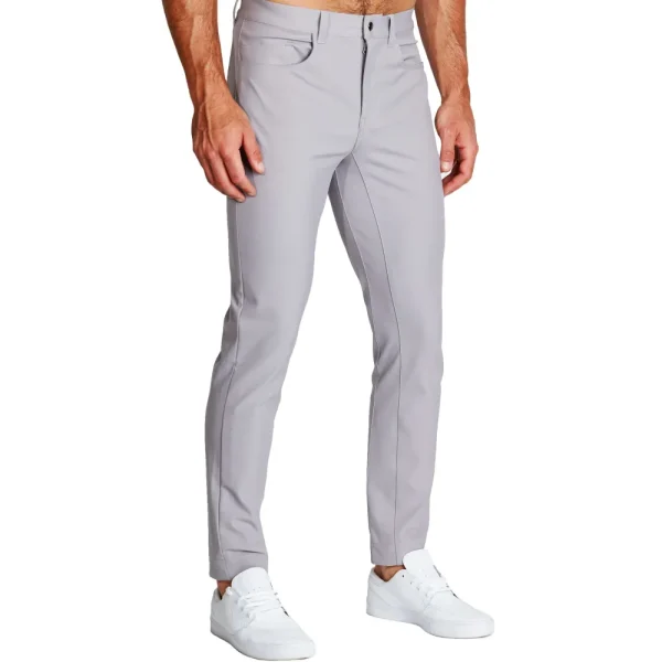 State and Liberty Athletic Fit Stretch Tech Chino - Light Grey | Shorts | Jeans