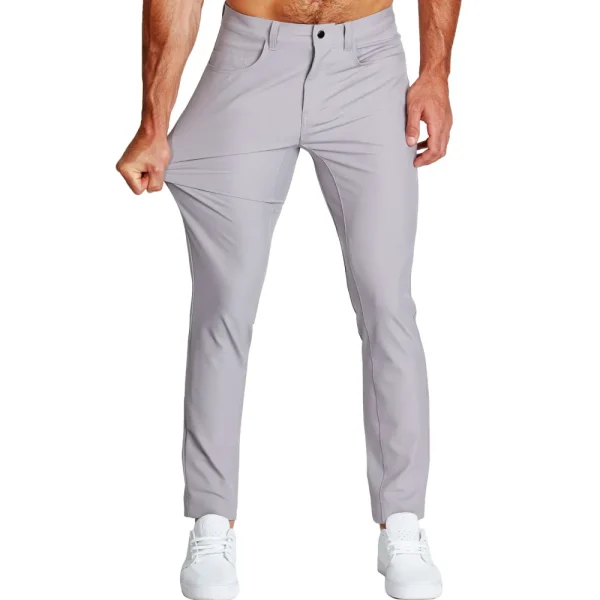 State and Liberty Athletic Fit Stretch Tech Chino - Light Grey | Shorts | Jeans