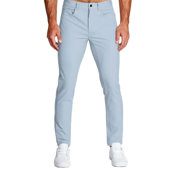 State and Liberty Athletic Fit Stretch Tech Chino - Light Blue | Shorts | Jeans