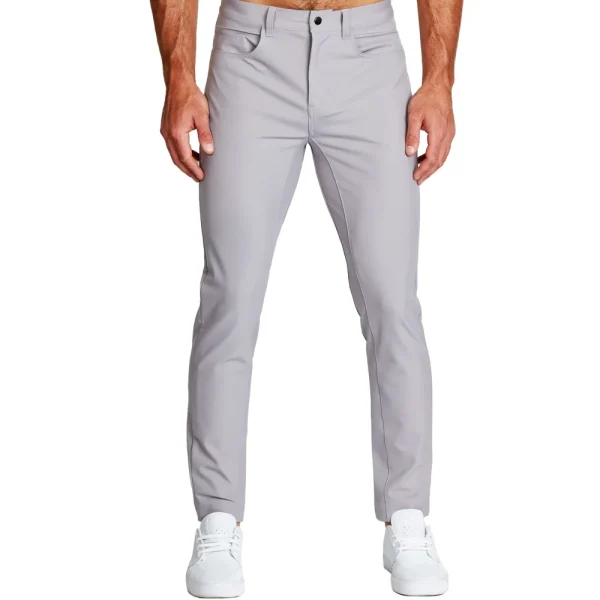 State and Liberty Athletic Fit Stretch Tech Chino - Light Grey | Shorts | Jeans