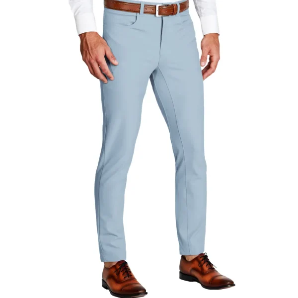 State and Liberty Athletic Fit Stretch Tech Chino - Light Blue | Shorts | Jeans