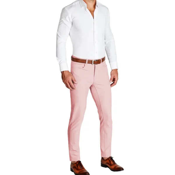 State and Liberty Athletic Fit Stretch Tech Chino - Coral Pink | Shorts | Jeans