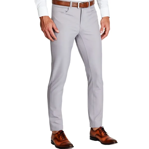 State and Liberty Athletic Fit Stretch Tech Chino - Light Grey | Shorts | Jeans