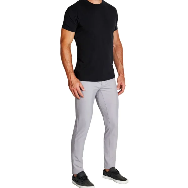 State and Liberty Athletic Fit Stretch Tech Chino - Light Grey | Shorts | Jeans