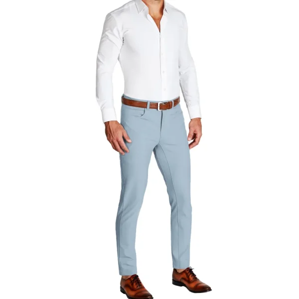 State and Liberty Athletic Fit Stretch Tech Chino - Light Blue | Shorts | Jeans