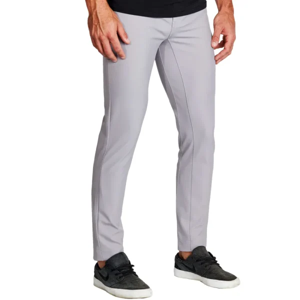 State and Liberty Athletic Fit Stretch Tech Chino - Light Grey | Shorts | Jeans