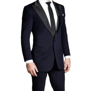 State and Liberty Athletic Fit Stretch Tuxedo - Navy with Peak Lapel | Tuxedos | Suits