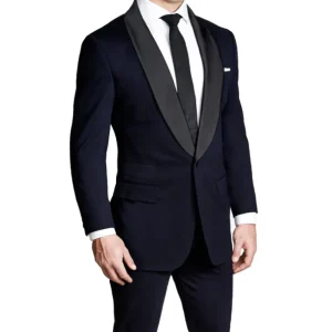 State and Liberty Athletic Fit Stretch Tuxedo - Navy with Shawl Lapel | Tuxedos | Suits