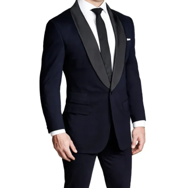 State and Liberty Athletic Fit Stretch Tuxedo - Navy with Shawl Lapel | Tuxedos | Suits