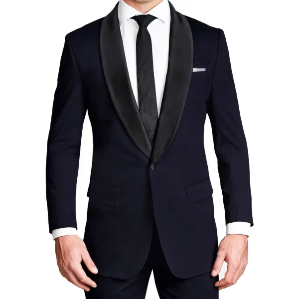 State and Liberty Athletic Fit Stretch Tuxedo Jacket - Navy with Shawl Lapel | Tuxedos | Blazers