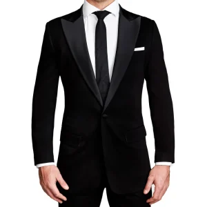 State and Liberty Athletic Fit Stretch Tuxedo Jacket - Black with Peak Lapel | Tuxedos | Blazers