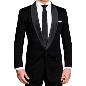 State and Liberty Athletic Fit Stretch Tuxedo Jacket - Black with Shawl Lapel | Tuxedos | Blazers