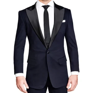 State and Liberty Athletic Fit Stretch Tuxedo Jacket - Navy with Peak Lapel | Tuxedos | Blazers