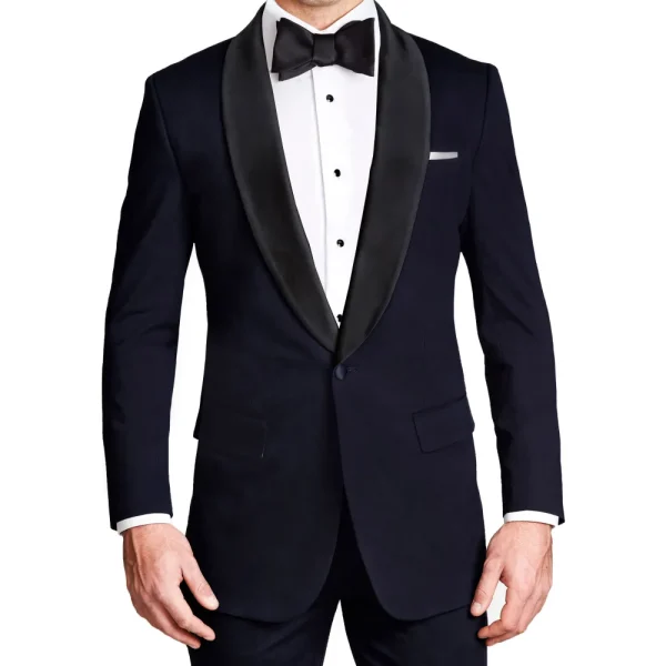 State and Liberty Athletic Fit Stretch Tuxedo - Navy with Shawl Lapel | Tuxedos | Suits