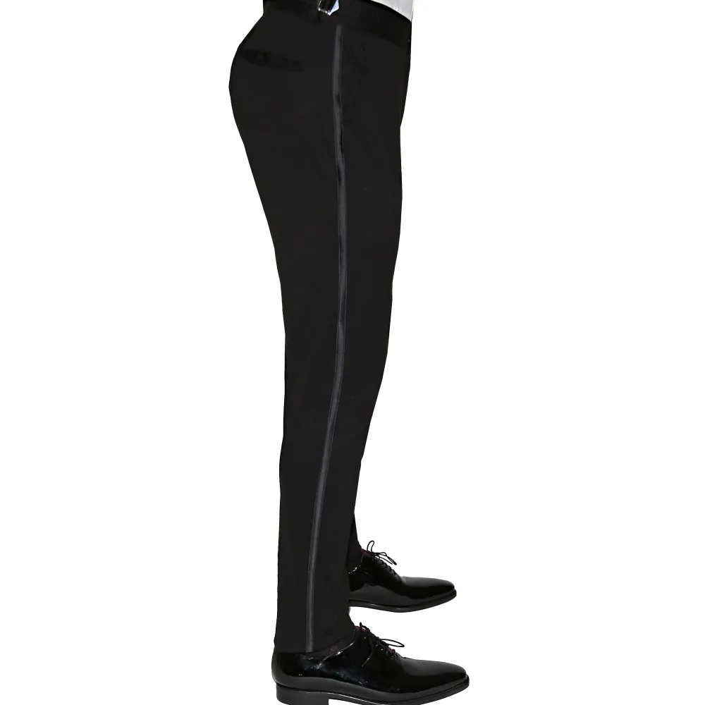 State and Liberty Athletic Fit Stretch Tuxedo Pants - Black | Tuxedos | Suit Pants
