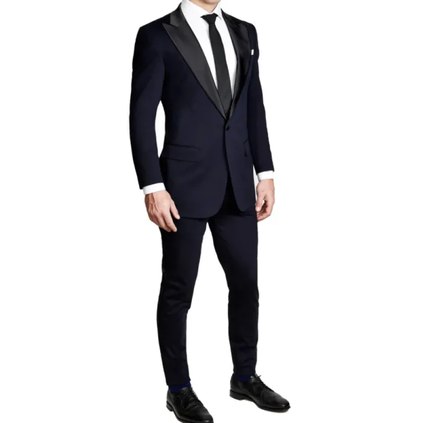 State and Liberty Athletic Fit Stretch Tuxedo - Navy with Peak Lapel | Tuxedos | Suits