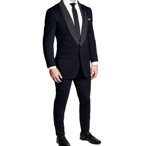 State and Liberty Athletic Fit Stretch Tuxedo - Navy with Shawl Lapel | Tuxedos | Suits