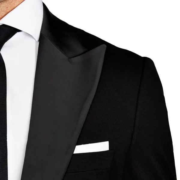 State and Liberty Athletic Fit Stretch Tuxedo - Black with Peak Lapel | Suits | Tuxedos