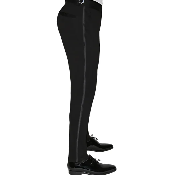 State and Liberty Athletic Fit Stretch Tuxedo - Black with Peak Lapel | Suits | Tuxedos