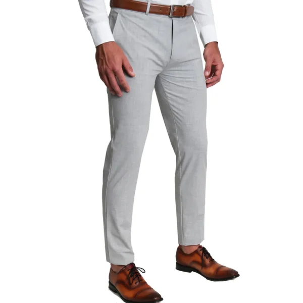 State and Liberty Athletic Fit Suit Pants - Lightweight Heathered Light Grey | Suit Pants | Dress Pants