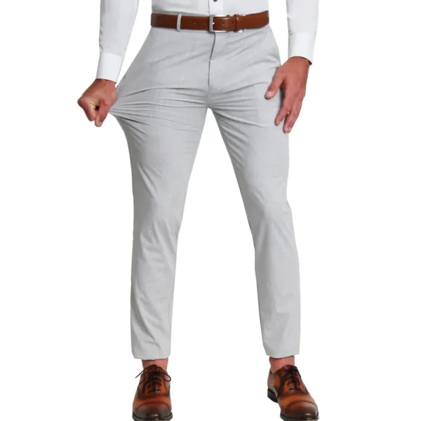 State and Liberty Athletic Fit Suit Pants - Lightweight Heathered Light Grey | Suit Pants | Dress Pants