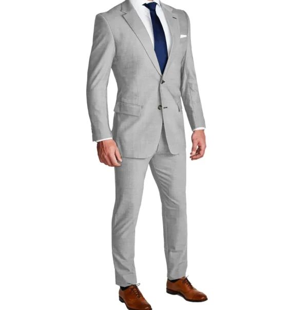 State and Liberty Athletic Fit Suit Pants - Lightweight Heathered Light Grey | Suit Pants | Dress Pants