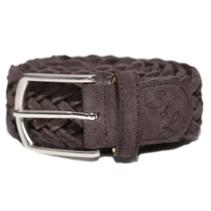 State and Liberty Braided Suede Belt - Dark Brown | Accessories
