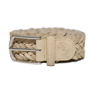 State and Liberty Braided Suede Belt - Tan | Accessories