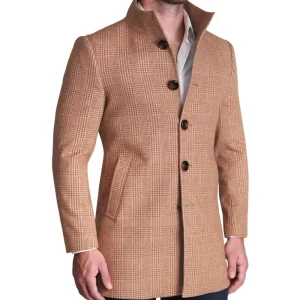 State and Liberty Bronze Plaid Open Button Overcoat | Coats & Jackets
