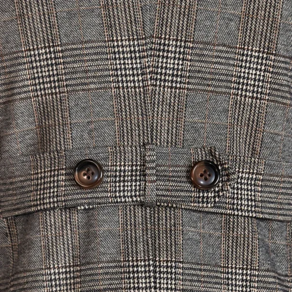 State and Liberty Brown Plaid Double-Breasted Overcoat | Coats & Jackets