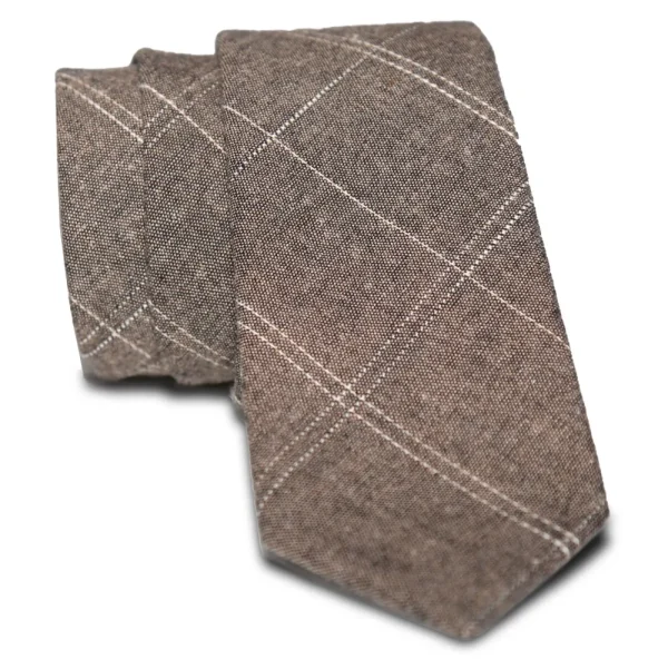 State and Liberty Brown Plaid Tie | Accessories