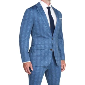 State and Liberty Brushed Tech Stretch Blazer - Electric Blue Plaid | Casual Blazers | Blazers