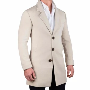 State and Liberty 3 Button Overcoat - Tan Herringbone | Coats & Jackets