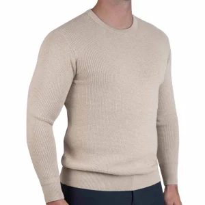 State and Liberty Heavy Knit Crewneck  - Tan | Quarter Zips & Hoodies | Casual Long Sleeves