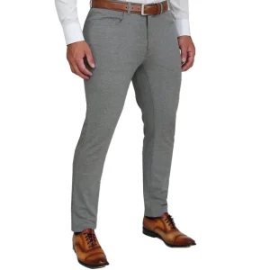 State and Liberty Knit Chino - Light Grey | Tech Chinos | Suit Pants