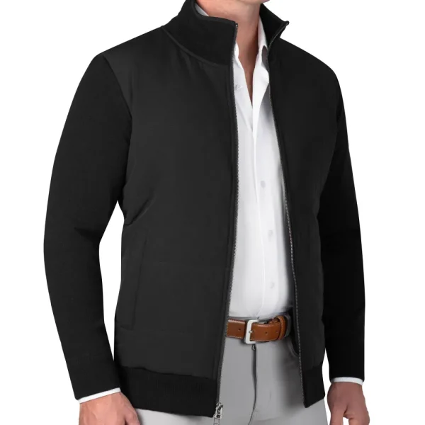 State and Liberty Knit Zip Jacket - Black | Coats & Jackets