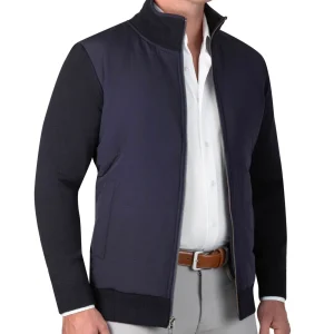 State and Liberty Knit Zip Jacket - Navy | Coats & Jackets