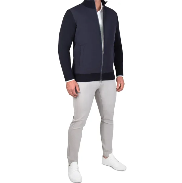 State and Liberty Knit Zip Jacket - Navy | Coats & Jackets